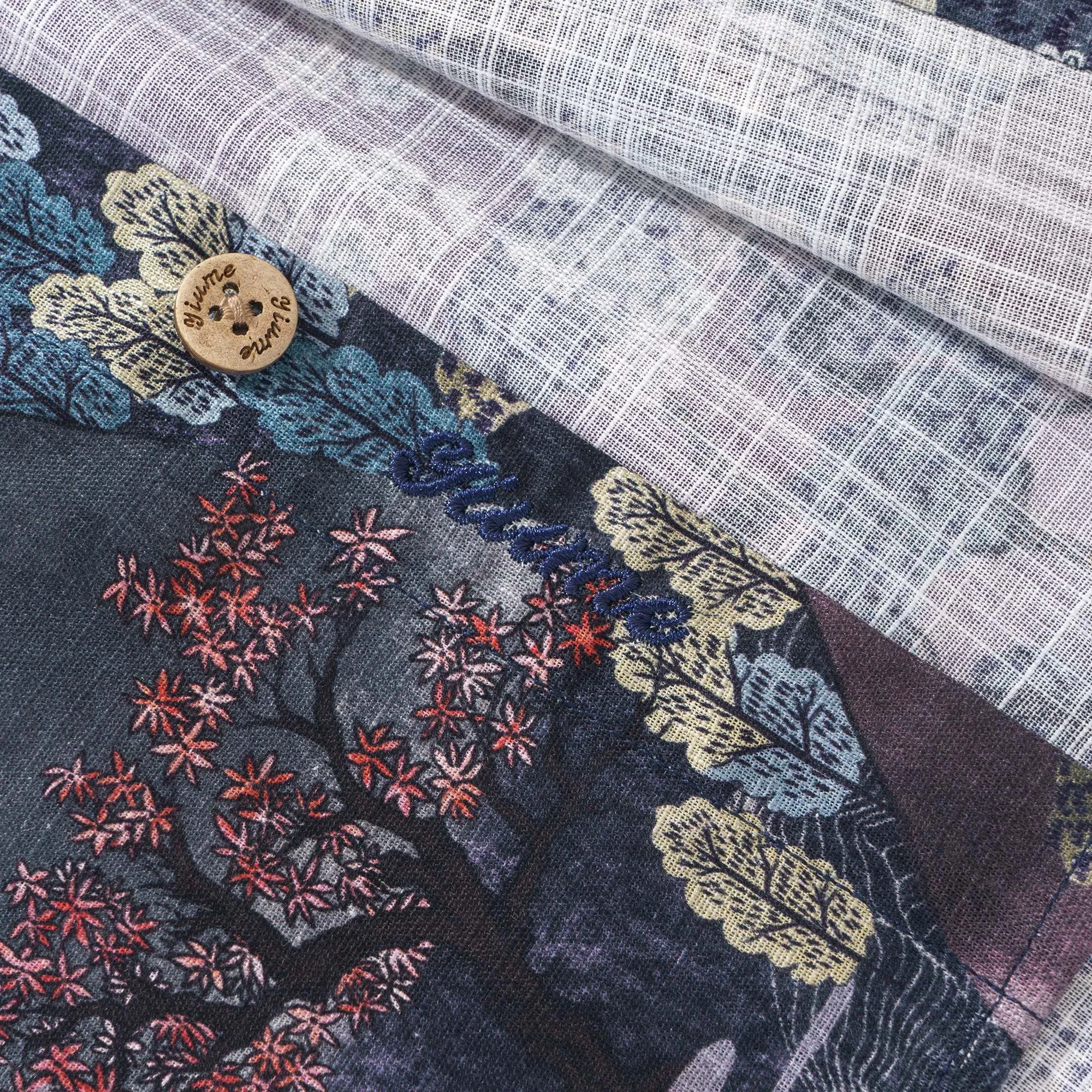 Dance of the Cranes 100% Cotton Men's Aloha Hawaiian Long Sleeve Button-down Shirt sold by Yiume product image thumbnail 4