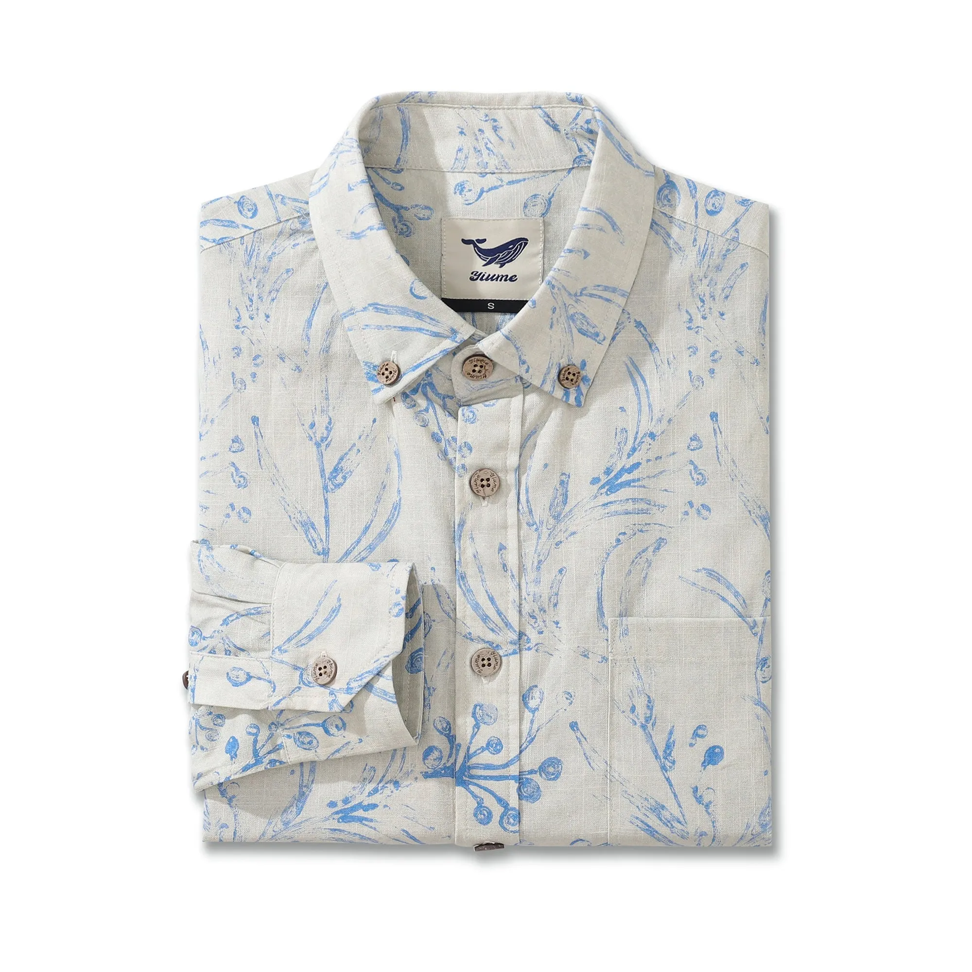 Long Sleeve Hawaiian Shirt For Men The Transylvanian Estate 100% Cotton Button-down Aloha Shirt By Yakima sold by Yiume product image thumbnail 2
