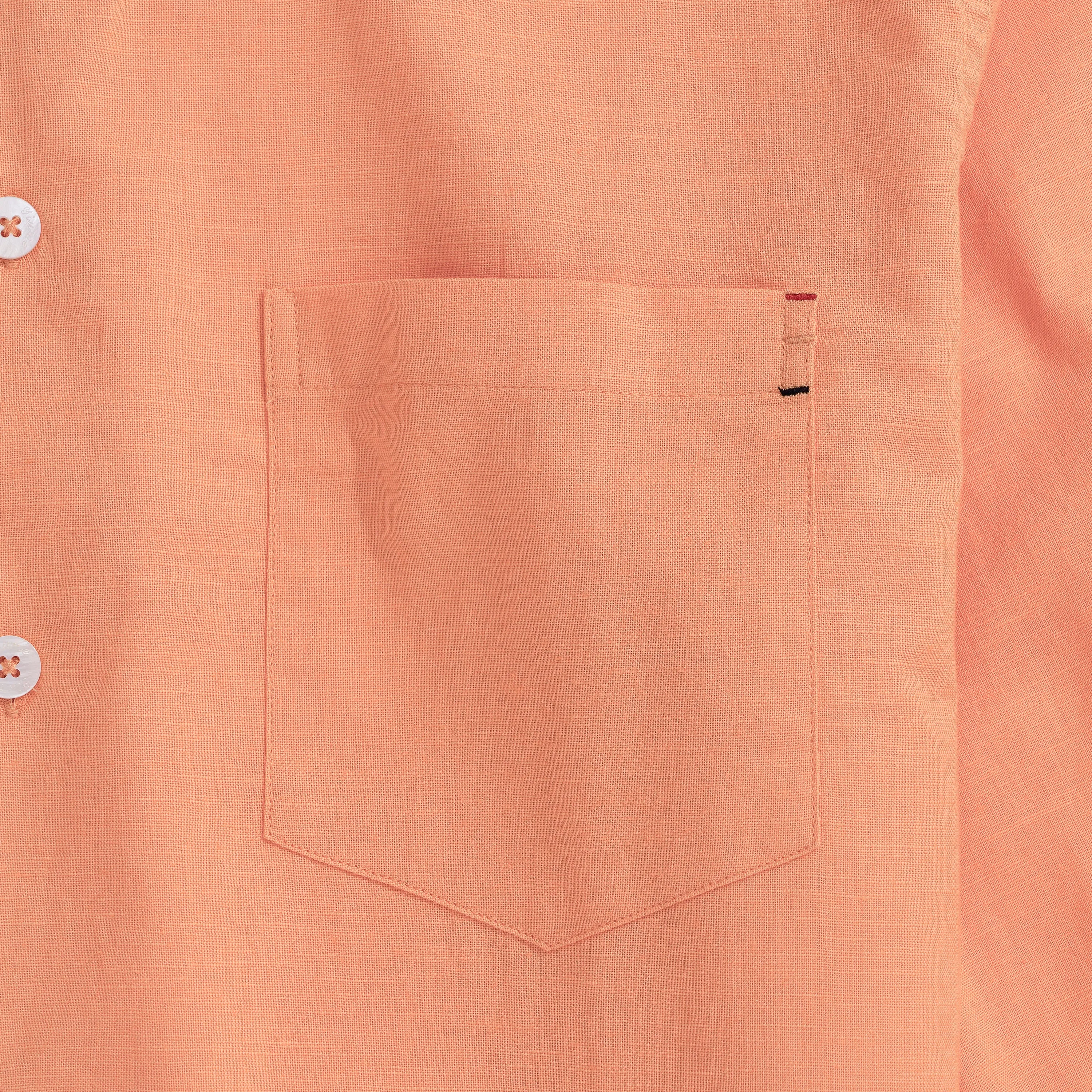 Hawaiian Shirt For Men Riviera Holiday Pointed Collar Long Sleeve Shirt - Light Orange Riviera Holiday - Light Orange sold by Yiume product image thumbnail 4