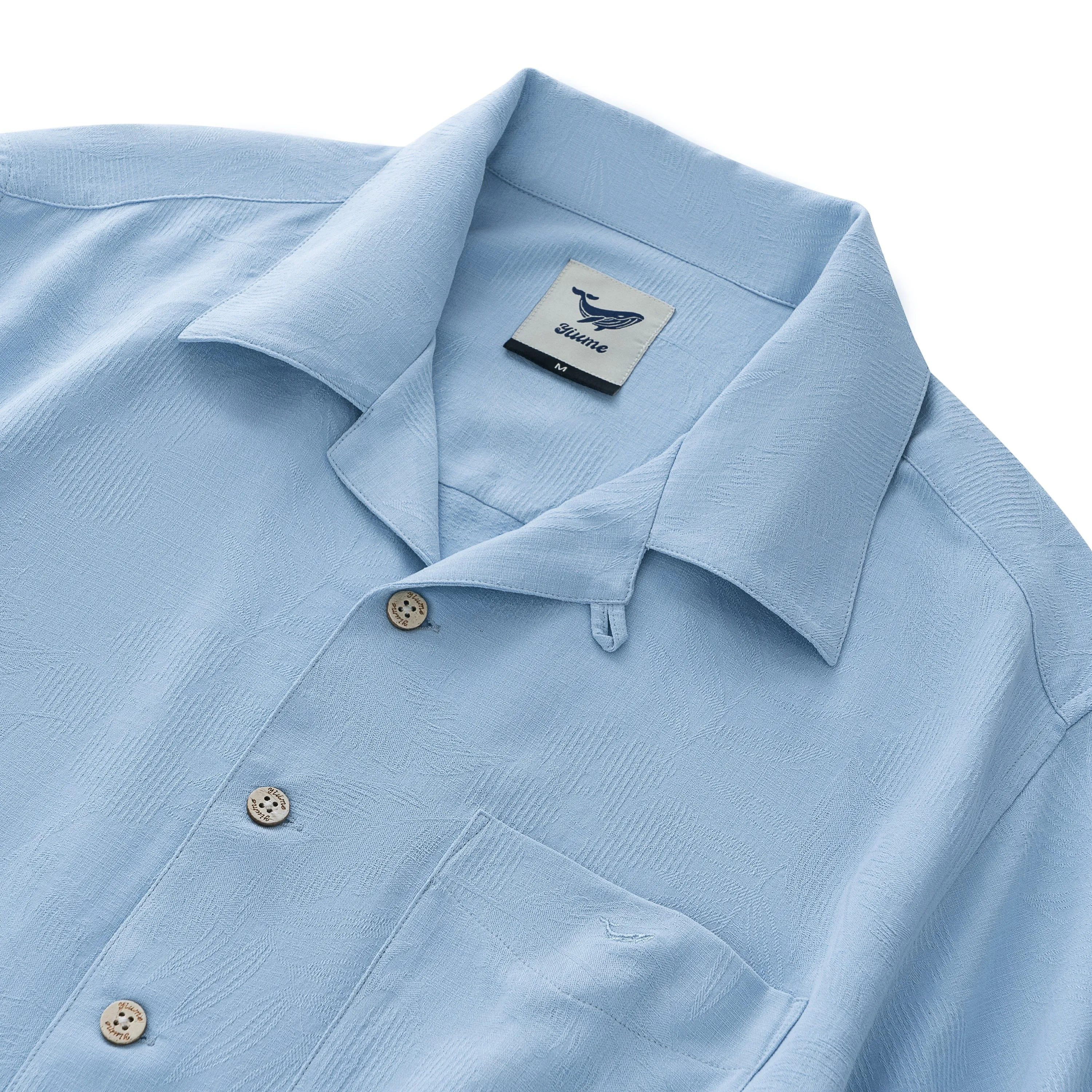 Hawaiian Shirt For Men Silk Jacquard Camp Collar sold by Yiume product image thumbnail 2