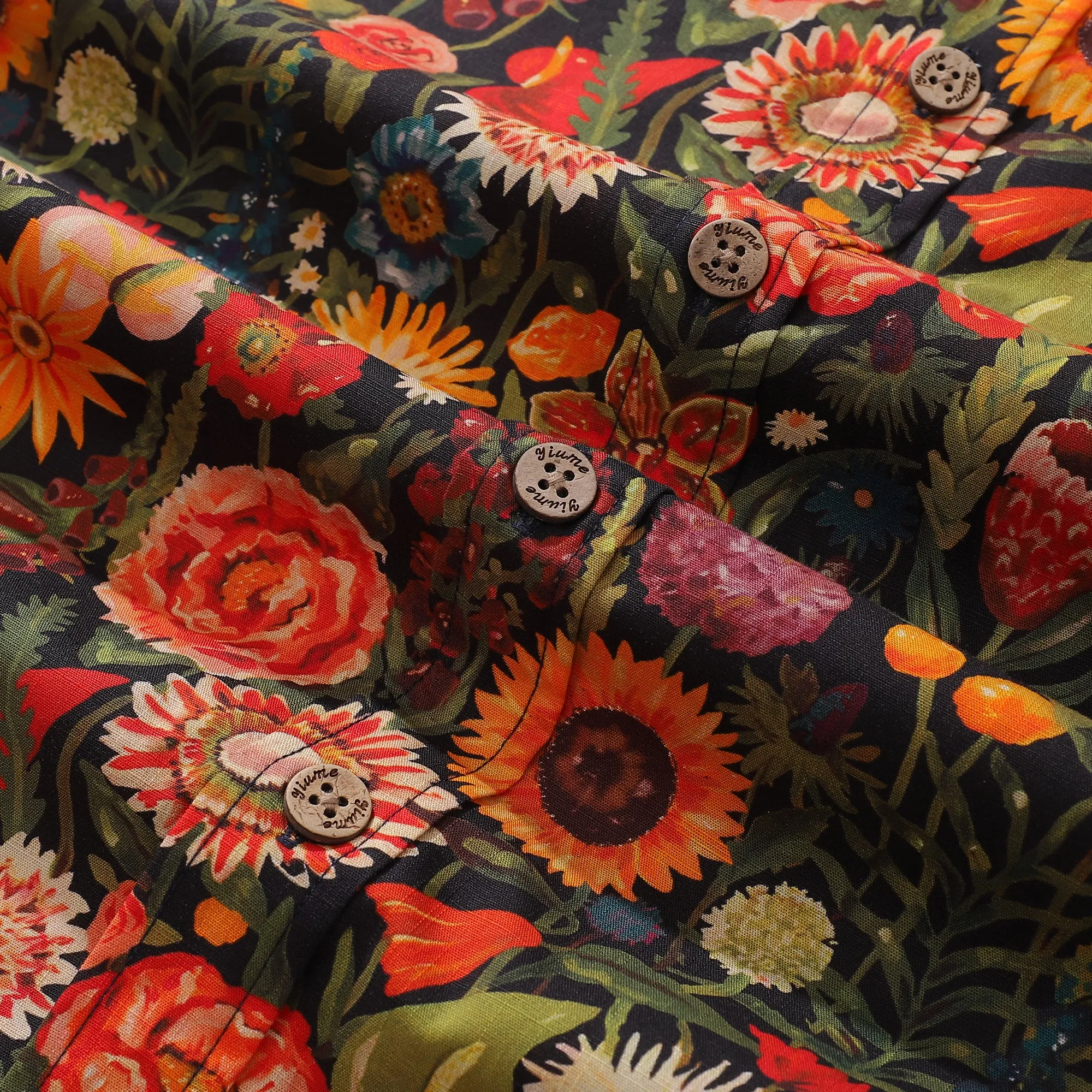 1930s Vintage Hawaiian Shirt For Men Flowers Shirt Button-down Short Sleeve 100% Cotton Shirt sold by Yiume product image thumbnail 5