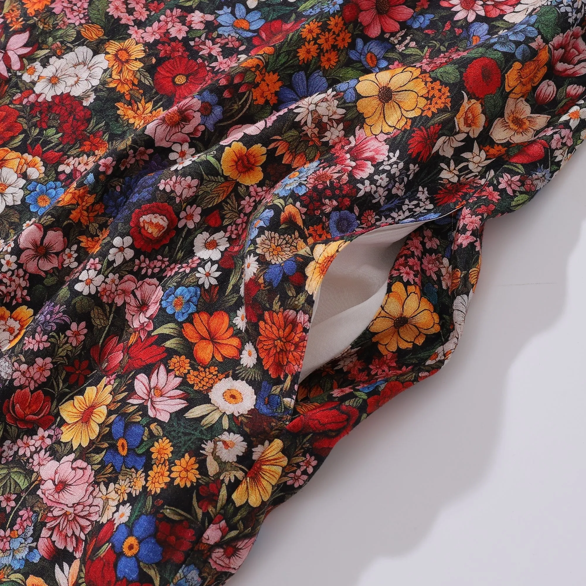 Hawaiian Dress For Women Among the Flowers V-Neck Dress Among The Flowers Dress sold by Yiume product image thumbnail 4