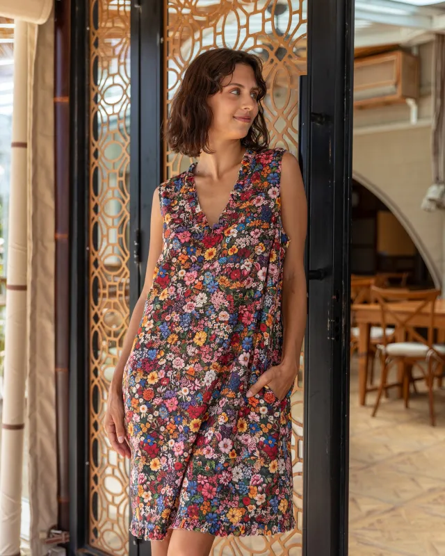 Hawaiian Dress For Women Among the Flowers V-Neck Dress Among The Flowers Dress sold by Yiume