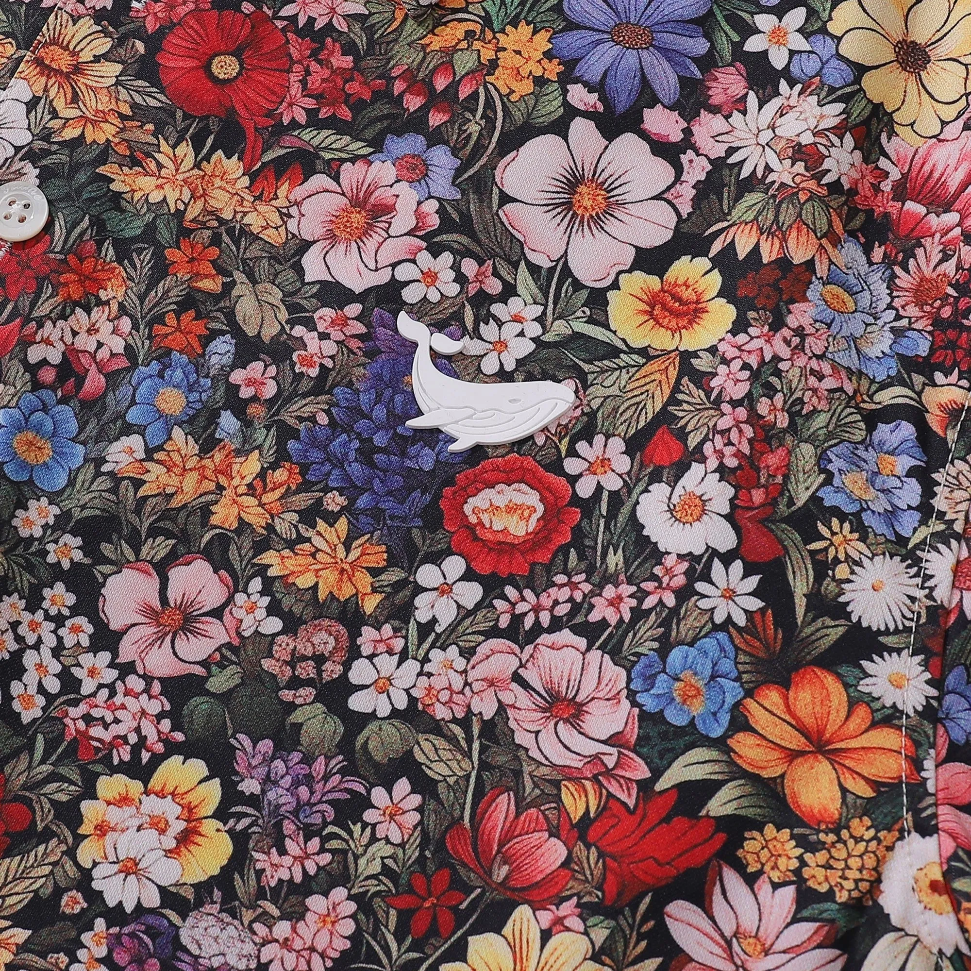 Men's Hawaiian Polo Shirt Among the Flowers Print Short Sleeve Golf Shirt Among The Flowers Polo sold by Yiume product image thumbnail 4