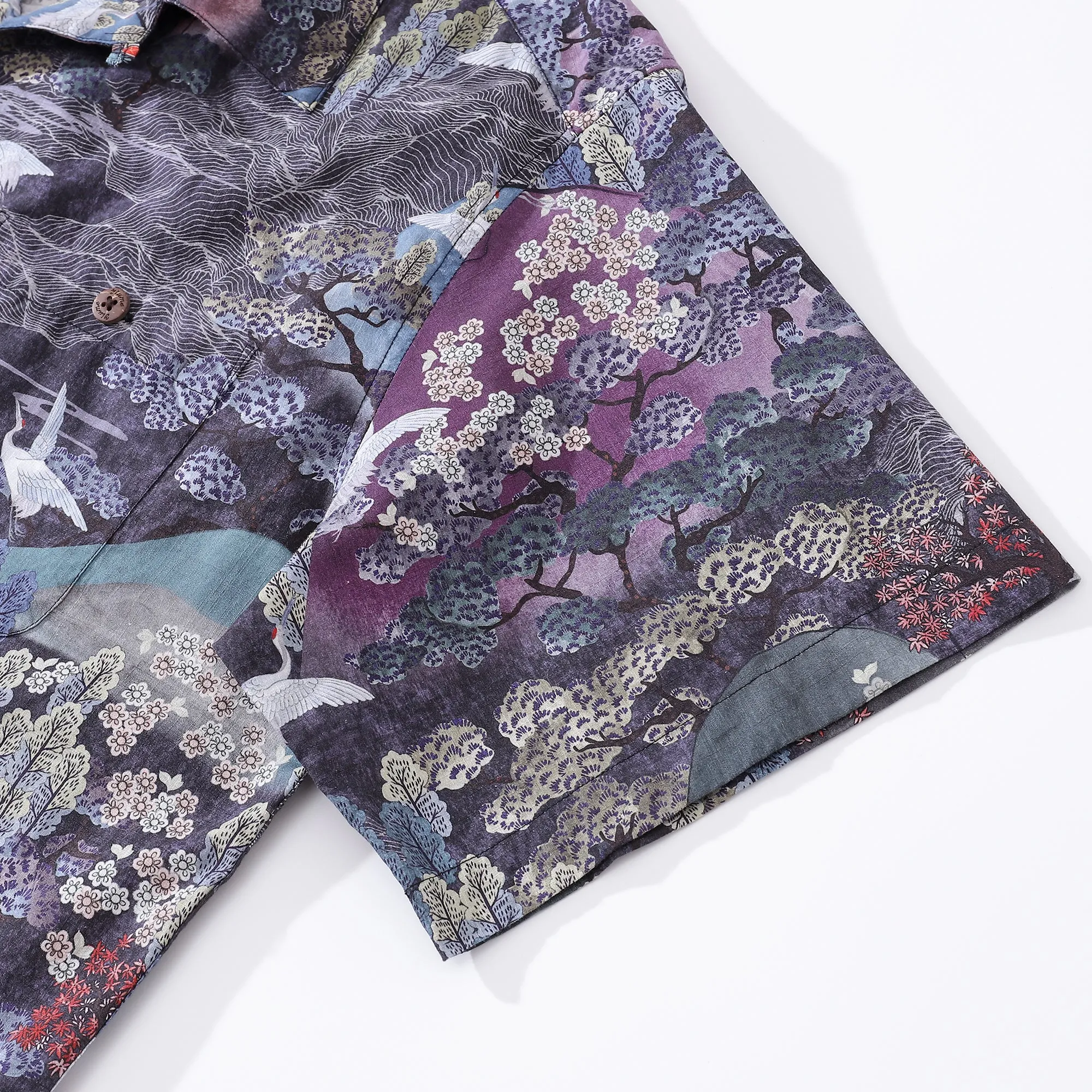 1950s Vintage Hawaiian Shirt For Men Freedom's Dance Shirt Camp Collar 100% Cotton sold by Yiume product image thumbnail 4