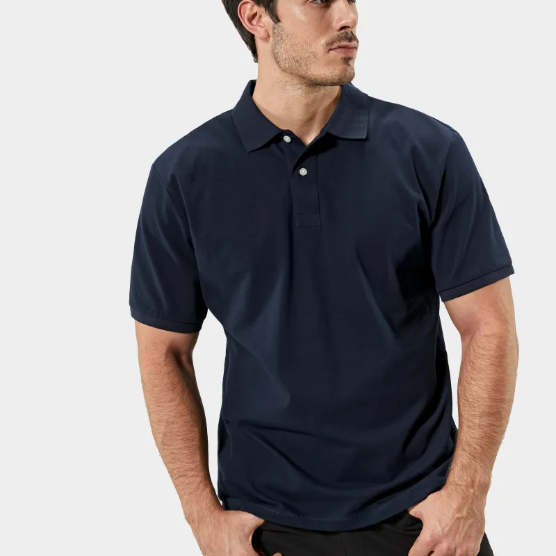 Basicsbeyond™ Men's Hawaiian Sweat Proof Pique Polo - NAVY sold by Yiume
