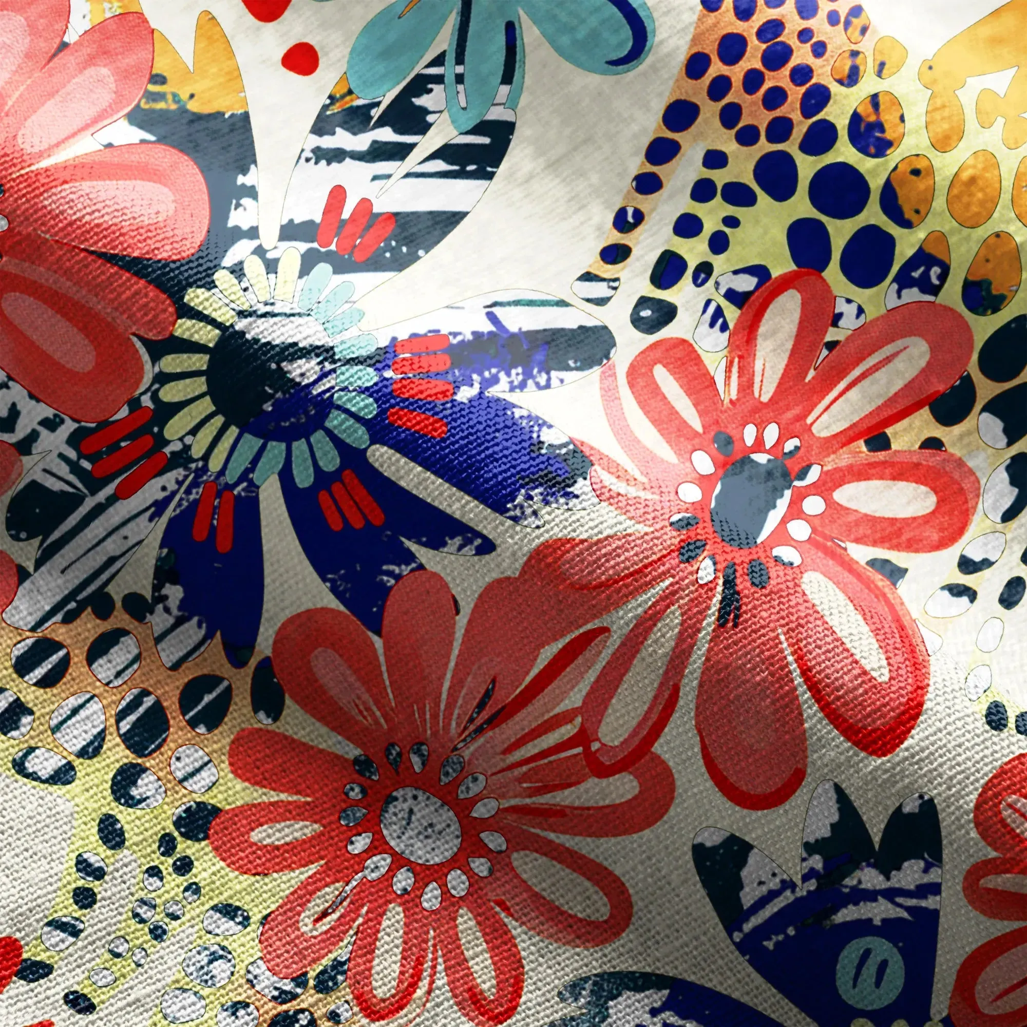 Women's Casual Floral Wide Leg Pants Lounge Elastic Waist Drawstring with Pockets 93% Lyocell, 7% Linen Beige Aloha Leopard And Flower Party sold by Yiume product image thumbnail 5