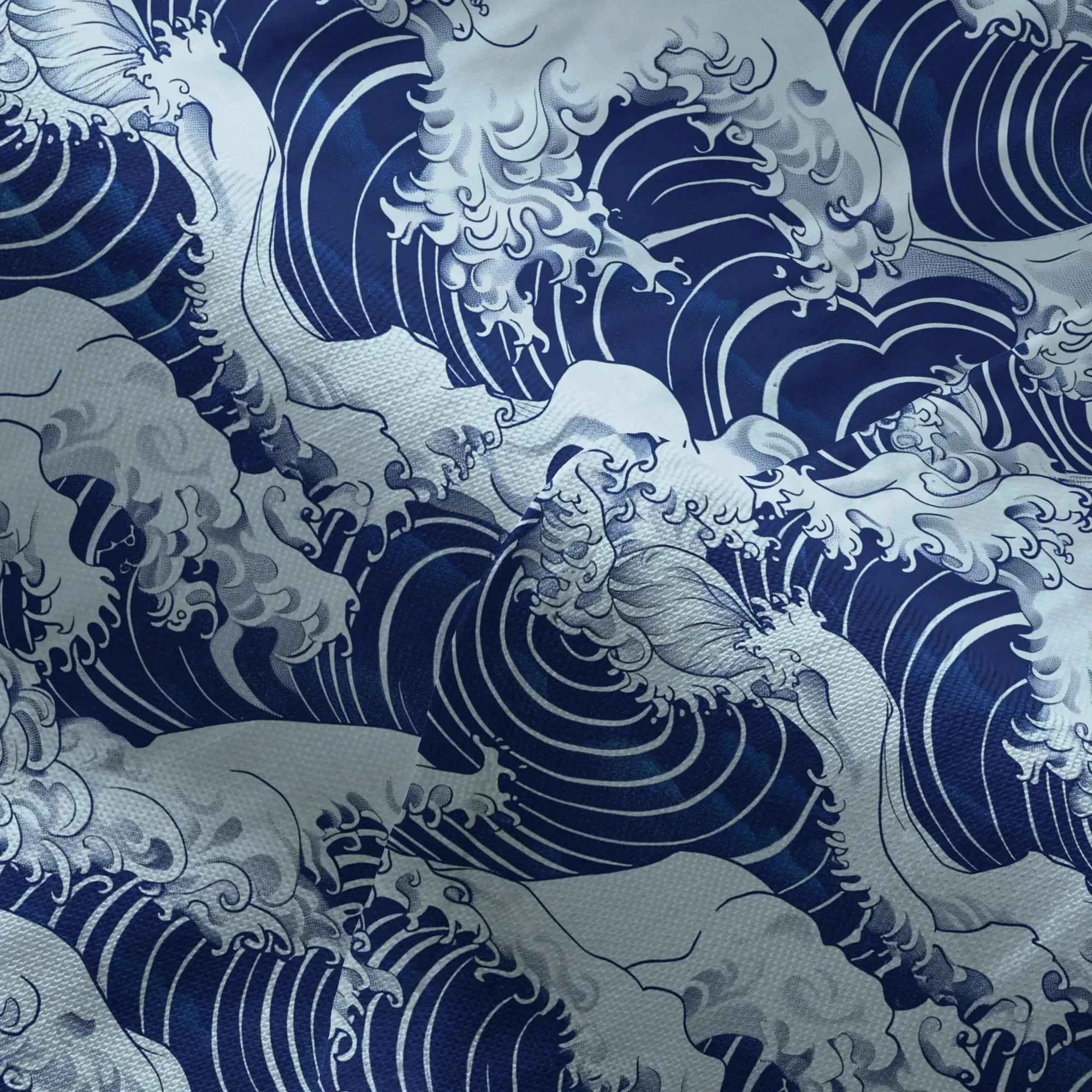 Women's Casual Ankle Pants Lounge Elastic Waist with Pockets 93% Lyocell, 7% Linen Blue Aloha Blue Wave World sold by Yiume product image thumbnail 4
