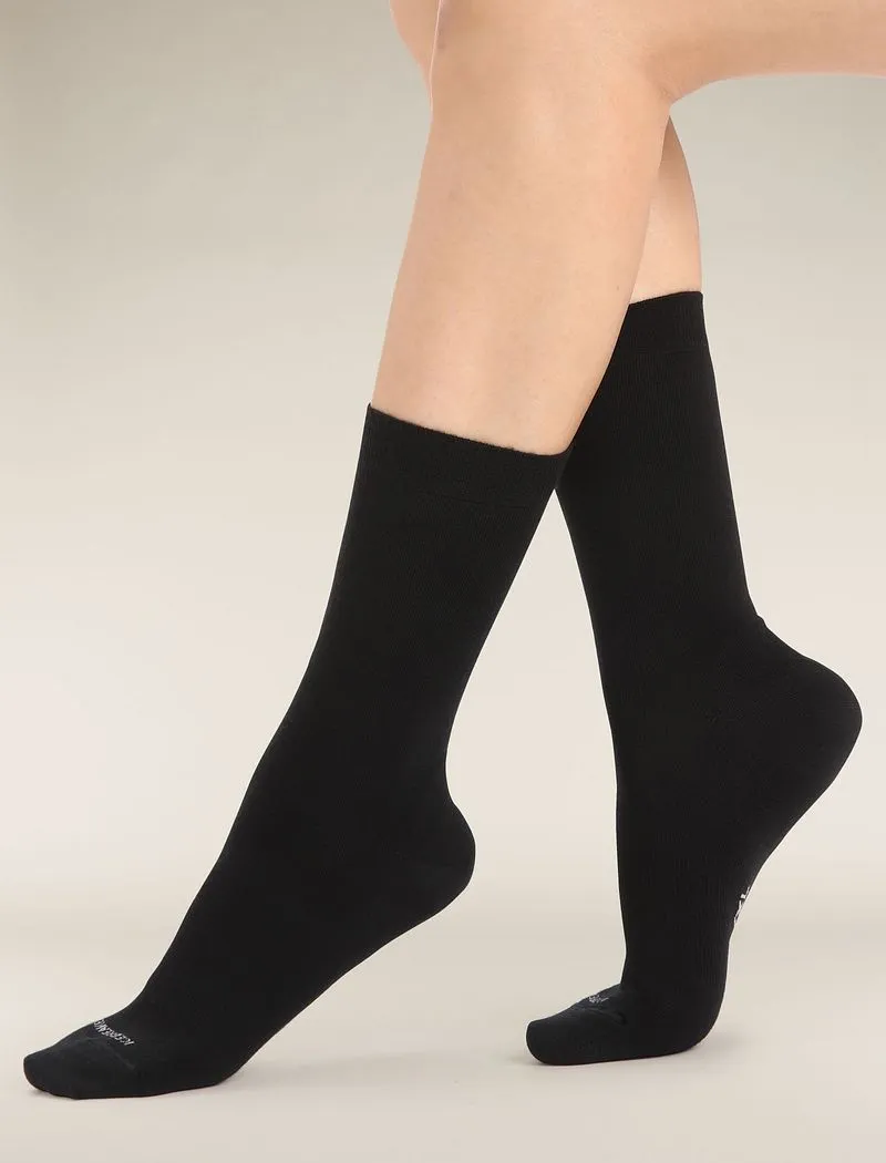 Icebreaker Merino Lifestyle Fine Gauge Crew Socks - Woman - Black - Size SM sold by Icebreaker