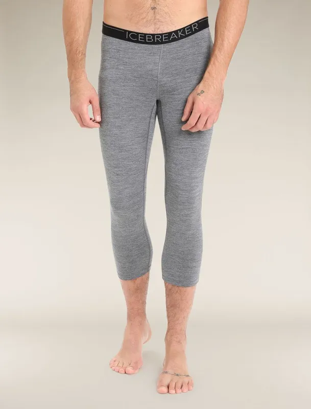 Icebreaker Merino 200 Oasis 3/4 Thermal Leggings - Man - Gritstone Heather - Size XXL sold by Icebreaker