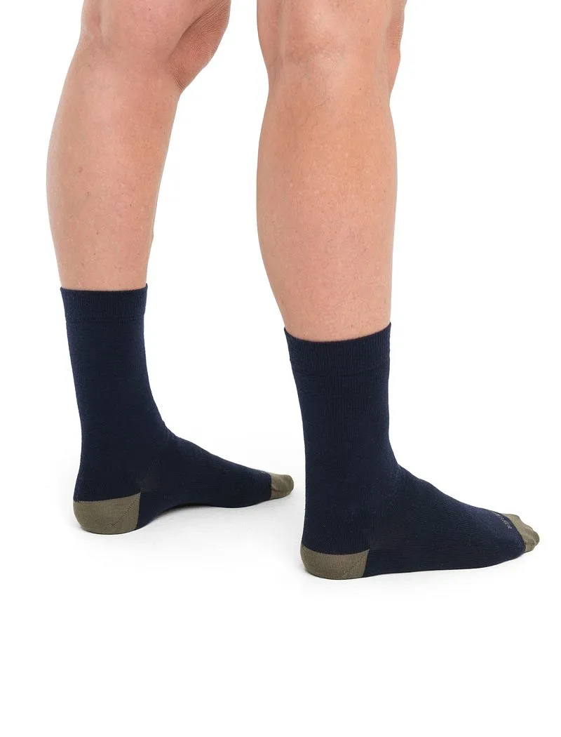 Icebreaker Merino Lifestyle Fine Gauge Crew Socks - Woman - Midnight Navy/loden - Size LXL sold by Icebreaker product image thumbnail 2