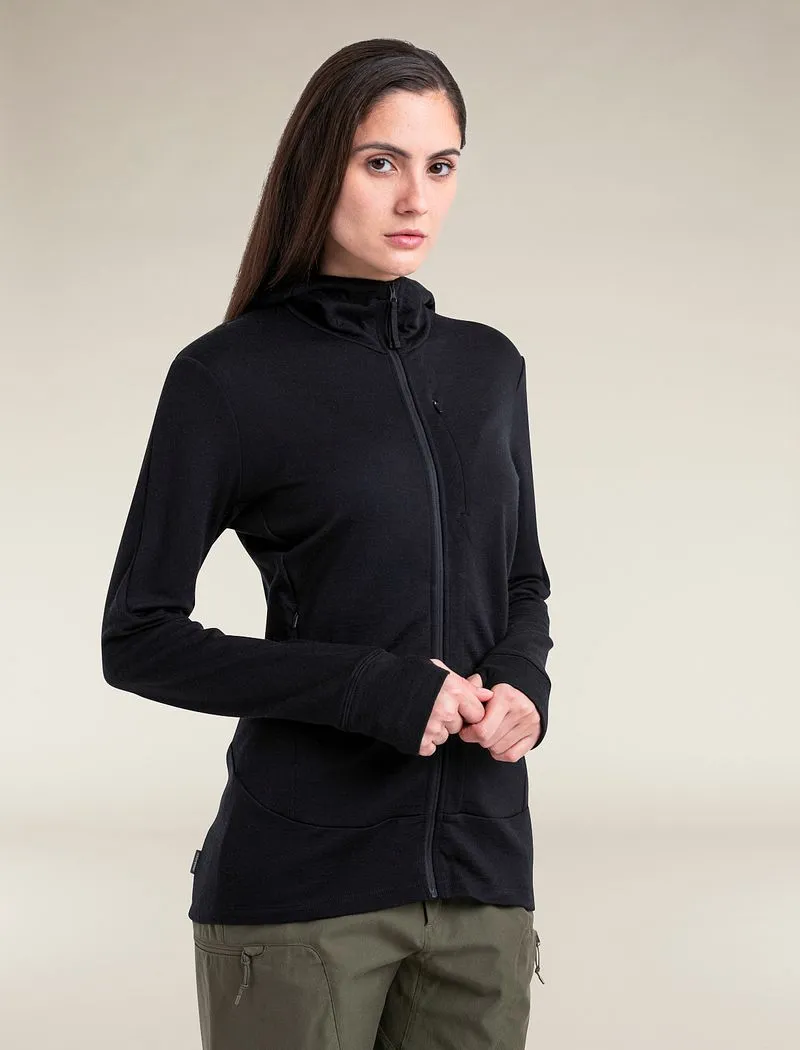 Icebreaker Merino 260 Quantum Long Sleeve Zip Hoodie - Woman - Black - Size S sold by Icebreaker product image thumbnail 4