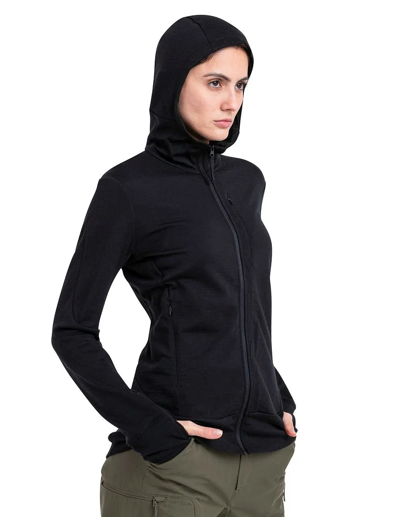 Icebreaker Merino 260 Quantum Long Sleeve Zip Hoodie - Woman - Black - Size S sold by Icebreaker product image thumbnail 5