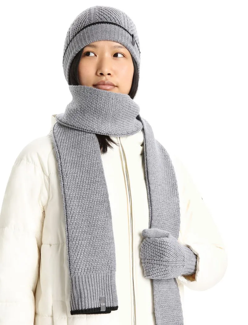 Icebreaker Merino Waypoint Scarf - Man - Gritstone Heather/black sold by Icebreaker product image thumbnail 3