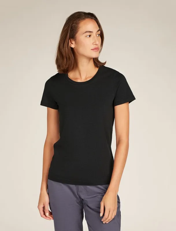 Icebreaker Central Classic Short Sleeve T-Shirt - Woman - Black - Size S sold by Icebreaker