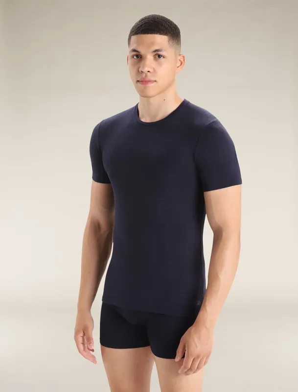 Icebreaker Merino 150 Anatomica Short Sleeve Crew Top - Man - Midnight Navy - Size L sold by Icebreaker