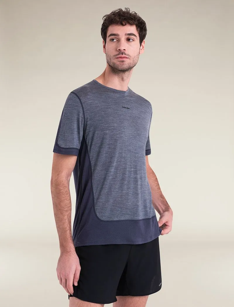 Icebreaker Merino Blend 125 ZoneKnit™ Energy Wind Short Sleeve T-Shirt - Man - Graphite/graphite Heather - Size S sold by Icebreaker