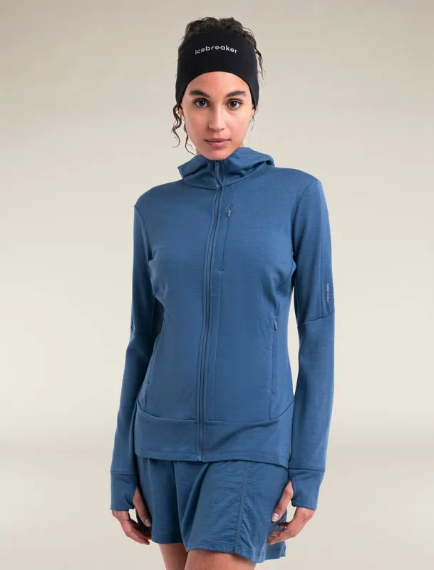 Icebreaker Merino 260 Quantum Long Sleeve Zip Hoodie - Woman - Dawn - Size L sold by Icebreaker