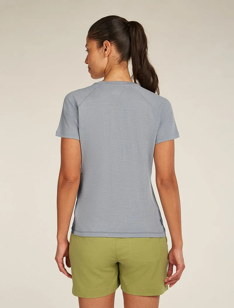 Icebreaker Merino 200 Waffle Elevation Short Sleeve T-Shirt - Woman - Alloy/obsidian - Size L sold by Icebreaker product image thumbnail 2