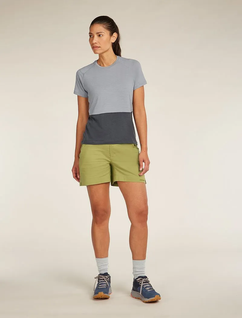 Icebreaker Merino 200 Waffle Elevation Short Sleeve T-Shirt - Woman - Alloy/obsidian - Size L sold by Icebreaker product image thumbnail 3