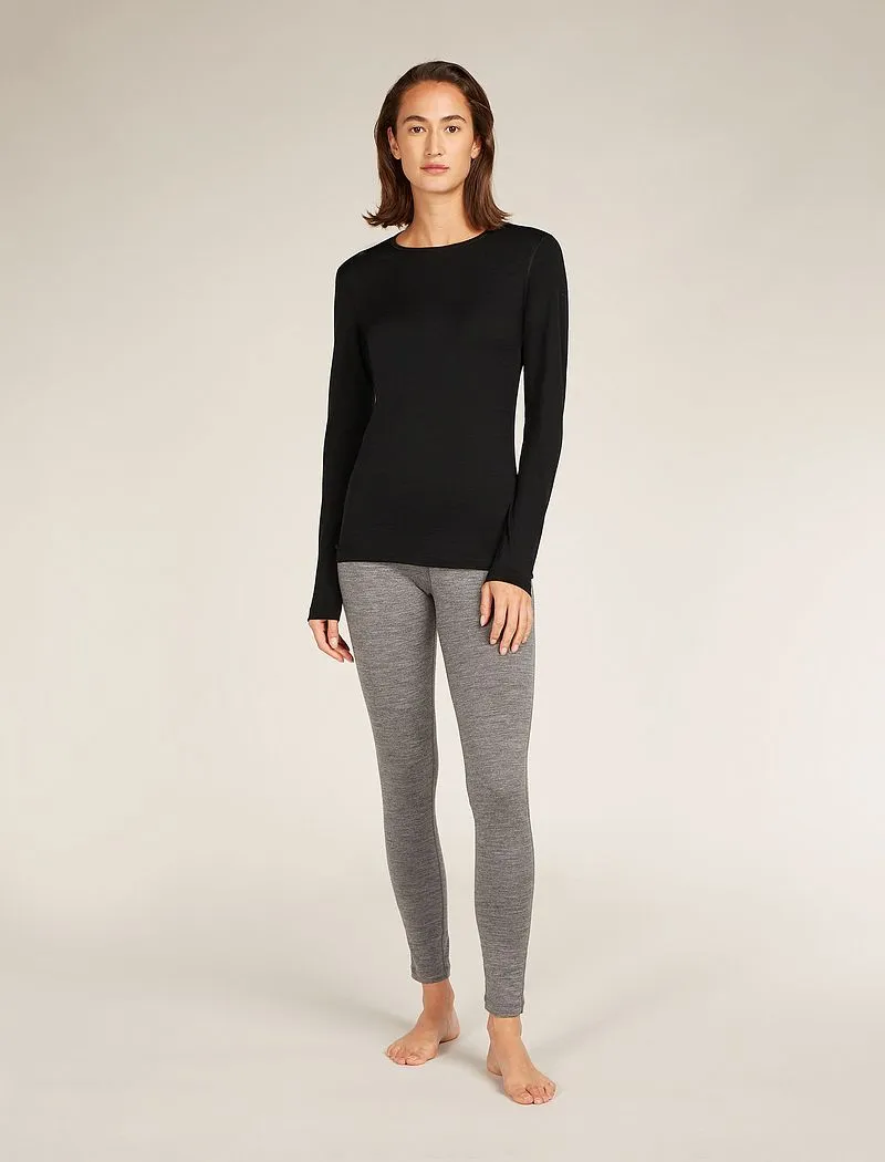 Icebreaker Merino 200 Oasis Long Sleeve Crew Thermal Top - Woman - Black - Size M sold by Icebreaker product image thumbnail 3