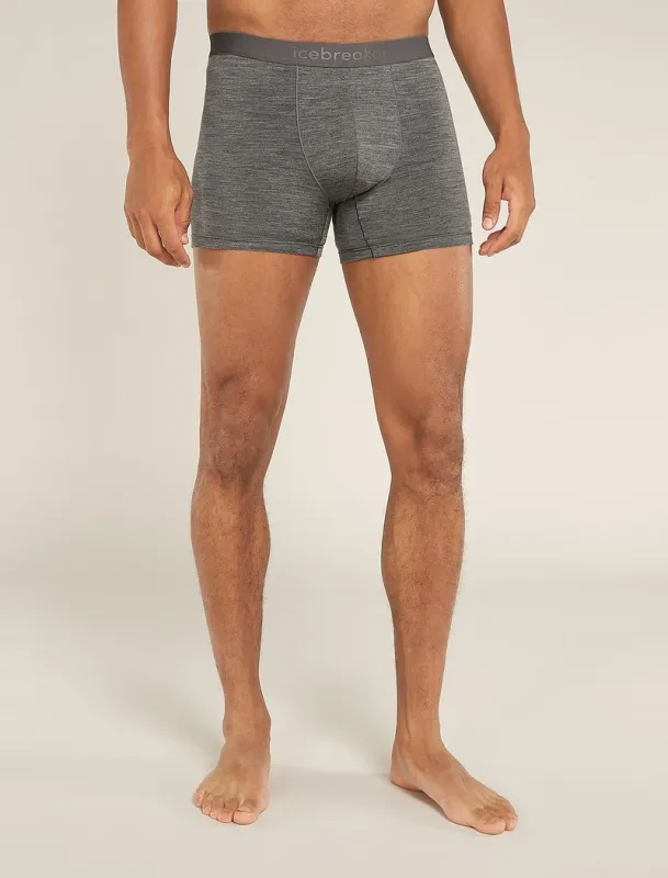 Icebreaker Merino Blend 125 Cool-Lite™ Anatomica Boxers - Man - Gritstone Heather - Size S sold by Icebreaker