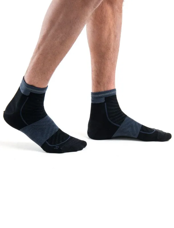 Icebreaker Merino Blend Run+ Ultralight Mini Socks - Man - Black/graphite - Size L sold by Icebreaker