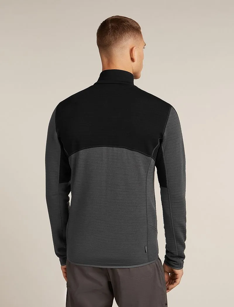 Icebreaker Merino 400 RealFleece™ Descender Long Sleeve Zip Jacket - Man - Black/obsidian - Size M sold by Icebreaker product image thumbnail 2