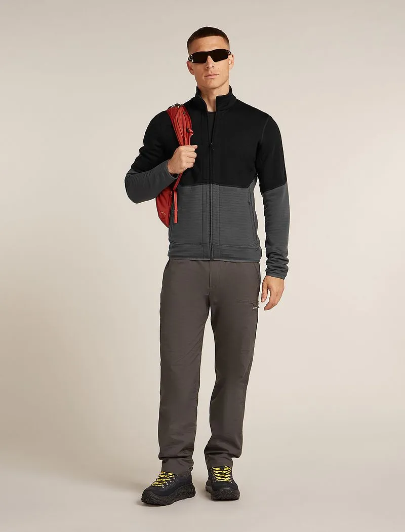 Icebreaker Merino 400 RealFleece™ Descender Long Sleeve Zip Jacket - Man - Black/obsidian - Size M sold by Icebreaker product image thumbnail 4