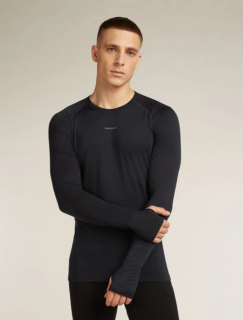Icebreaker Merino Blend 125 ZoneKnit™ Long Sleeve Crew Thermal Top - Man - Black - Size XXL sold by Icebreaker
