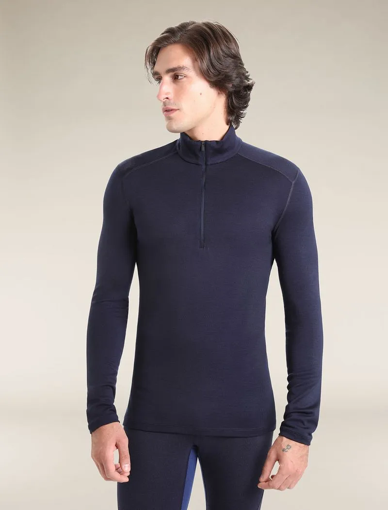 Icebreaker Merino 260 Tech Long Sleeve Half Zip Thermal Top - Man - Midnight Navy - Size S sold by Icebreaker