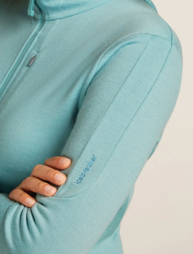 Icebreaker Merino 260 Quantum Long Sleeve Zip Hoodie - Woman - Hydro - Size M sold by Icebreaker product image thumbnail 5