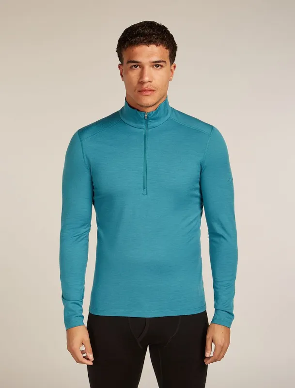 Icebreaker Merino 200 Oasis Long Sleeve Half Zip Thermal Top - Man - Topaz - Size S sold by Icebreaker
