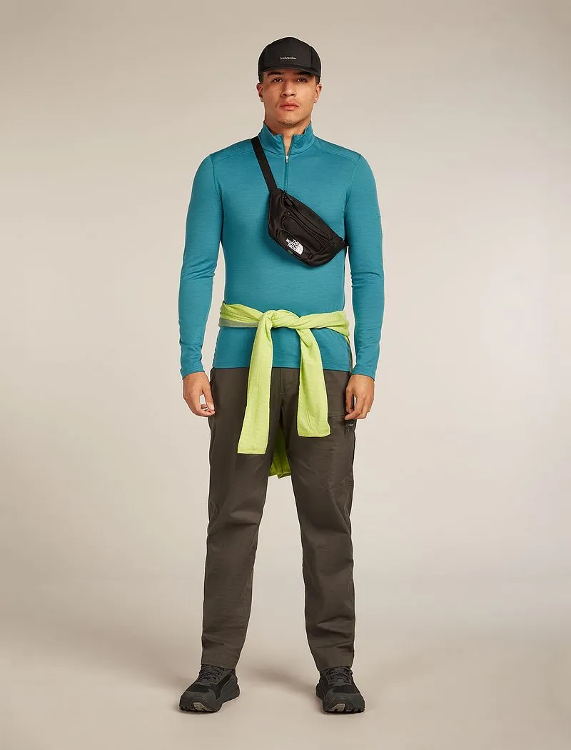 Icebreaker Merino 200 Oasis Long Sleeve Half Zip Thermal Top - Man - Topaz - Size S sold by Icebreaker product image thumbnail 4