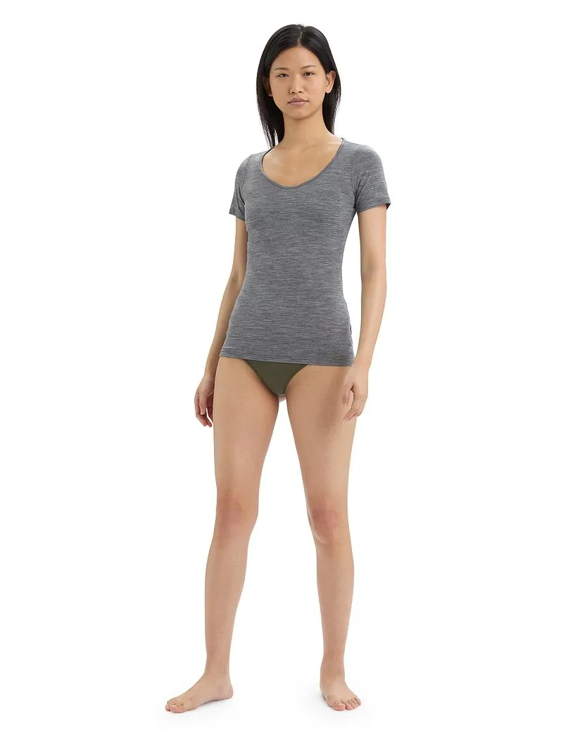 Icebreaker Merino 150 Siren Short Sleeve Sweetheart - Woman - Gritstone Heather - Size S sold by Icebreaker product image thumbnail 2