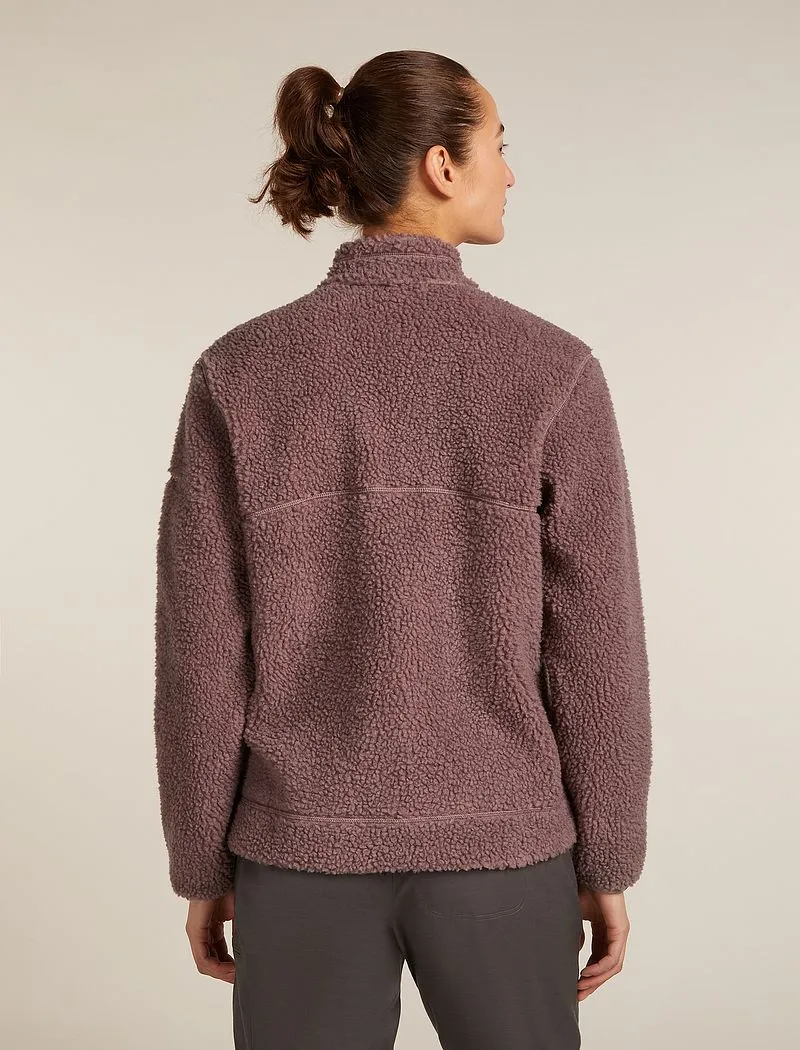 Icebreaker Merino Blend 960 RealFleece™ High Pile Long Sleeve Zip Jacket - Woman - Summit Dk Hthr/blush - Size L sold by Icebreaker product image thumbnail 2