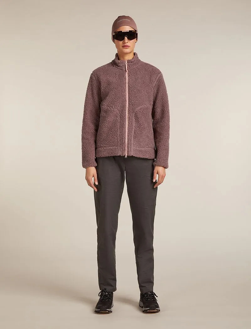 Icebreaker Merino Blend 960 RealFleece™ High Pile Long Sleeve Zip Jacket - Woman - Summit Dk Hthr/blush - Size L sold by Icebreaker product image thumbnail 4