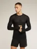 Icebreaker Merino Blend 75 Cool-Lite™ Featherlight™ Long Sleeve Crew Thermal Top - Man - Black - Size S sold by Icebreaker