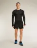 Icebreaker Merino Blend 75 Cool-Lite™ Featherlight™ Long Sleeve Crew Thermal Top - Man - Black - Size S sold by Icebreaker