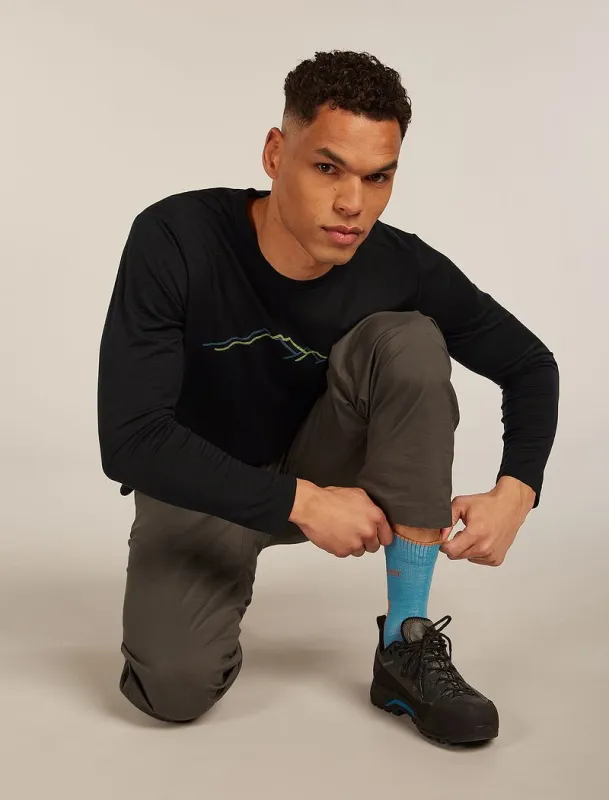 Icebreaker Merino Hike+ Light Crew Socks - Man - Topaz/trail - Size L sold by Icebreaker