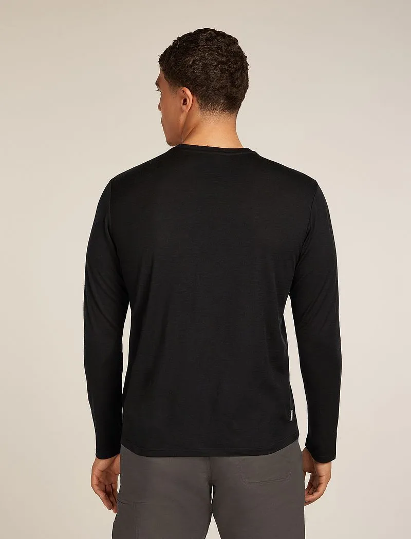 Icebreaker Merino 150 Tech Lite Long Sleeve T-Shirt Rainer Ridge - Man - Black - Size S sold by Icebreaker product image thumbnail 2