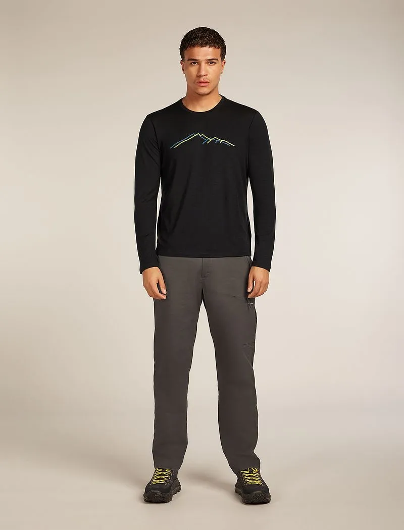 Icebreaker Merino 150 Tech Lite Long Sleeve T-Shirt Rainer Ridge - Man - Black - Size S sold by Icebreaker product image thumbnail 3