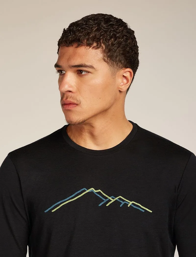 Icebreaker Merino 150 Tech Lite Long Sleeve T-Shirt Rainer Ridge - Man - Black - Size S sold by Icebreaker product image thumbnail 5