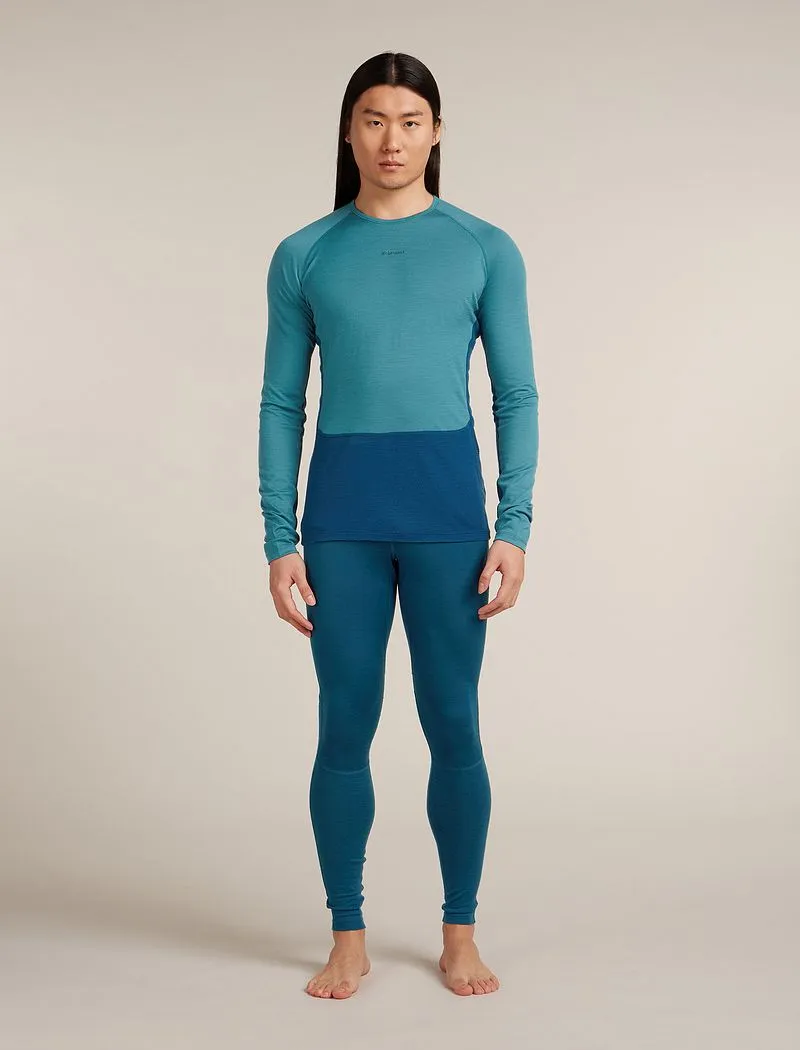 Icebreaker Merino 200 ZoneKnit™ Long Sleeve Crew Thermal Top - Man - Atlantis/topaz - Size S sold by Icebreaker product image thumbnail 3
