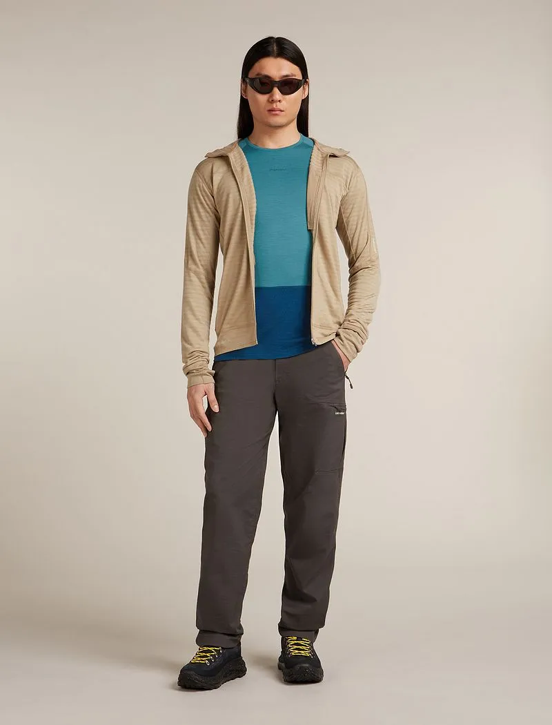 Icebreaker Merino 200 ZoneKnit™ Long Sleeve Crew Thermal Top - Man - Atlantis/topaz - Size S sold by Icebreaker product image thumbnail 4