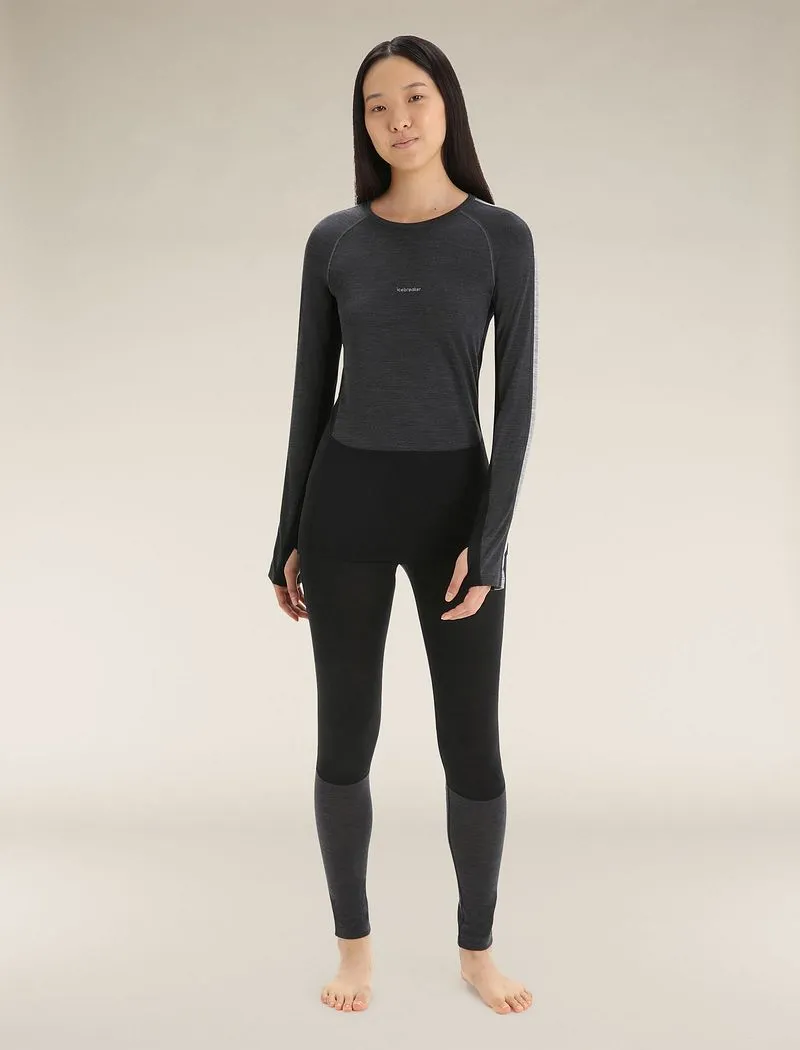 Icebreaker 125 ZoneKnit™ Long Sleeve Crew Thermal Top - Woman - Jet Heather/black - Size M sold by Icebreaker product image thumbnail 3