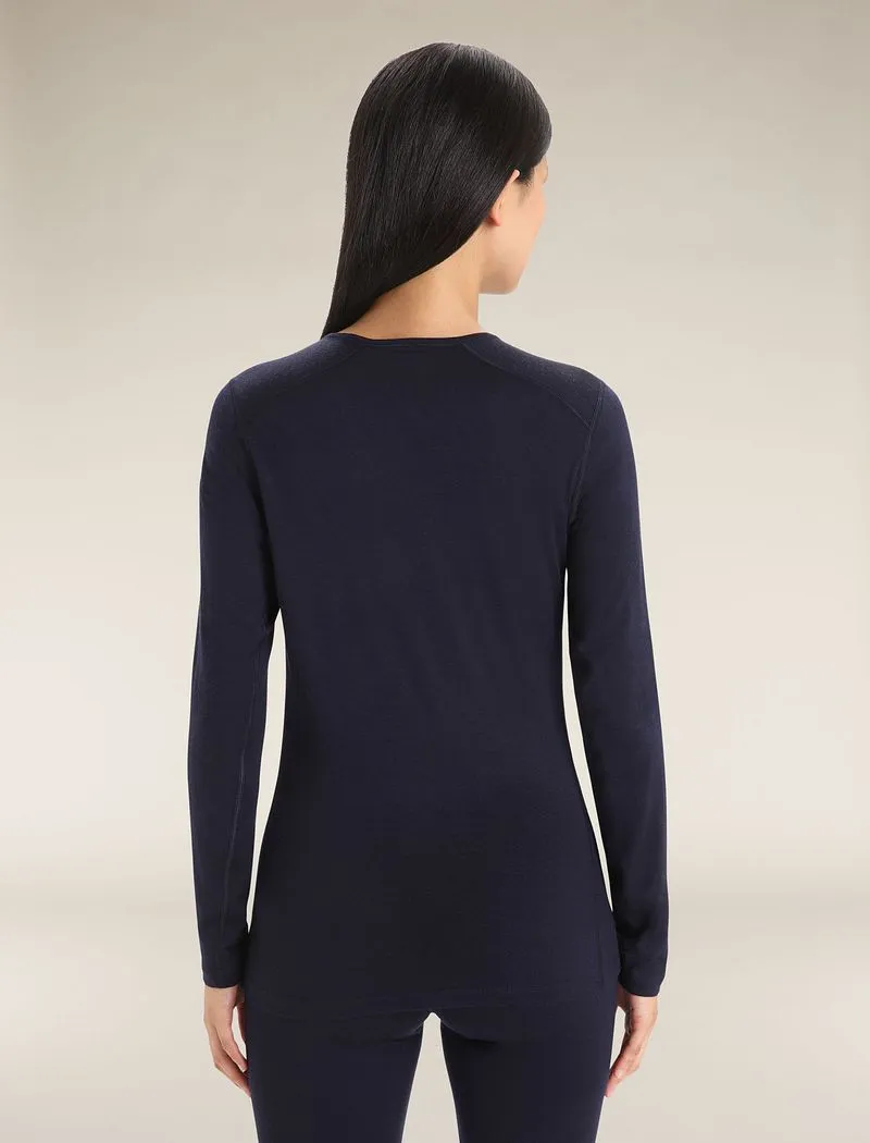 Icebreaker Merino 200 Oasis Long Sleeve Crew Thermal Top - Woman - Midnight Navy - Size XS sold by Icebreaker product image thumbnail 5