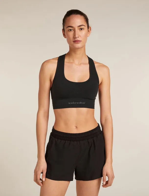 Icebreaker Merino Blend 260 ZoneKnit™ Seamless Bra - Woman - Black - Size XS sold by Icebreaker