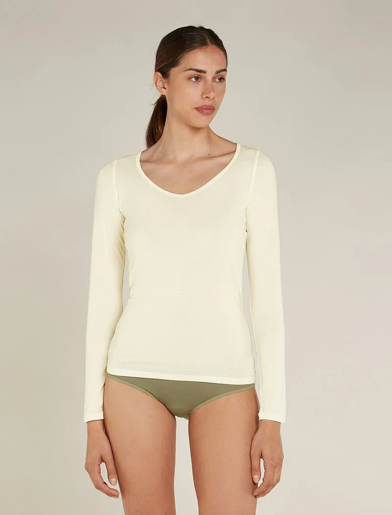 Icebreaker Merino 150 Siren Long Sleeve Sweetheart Top - Woman - Undyed - Size XL sold by Icebreaker