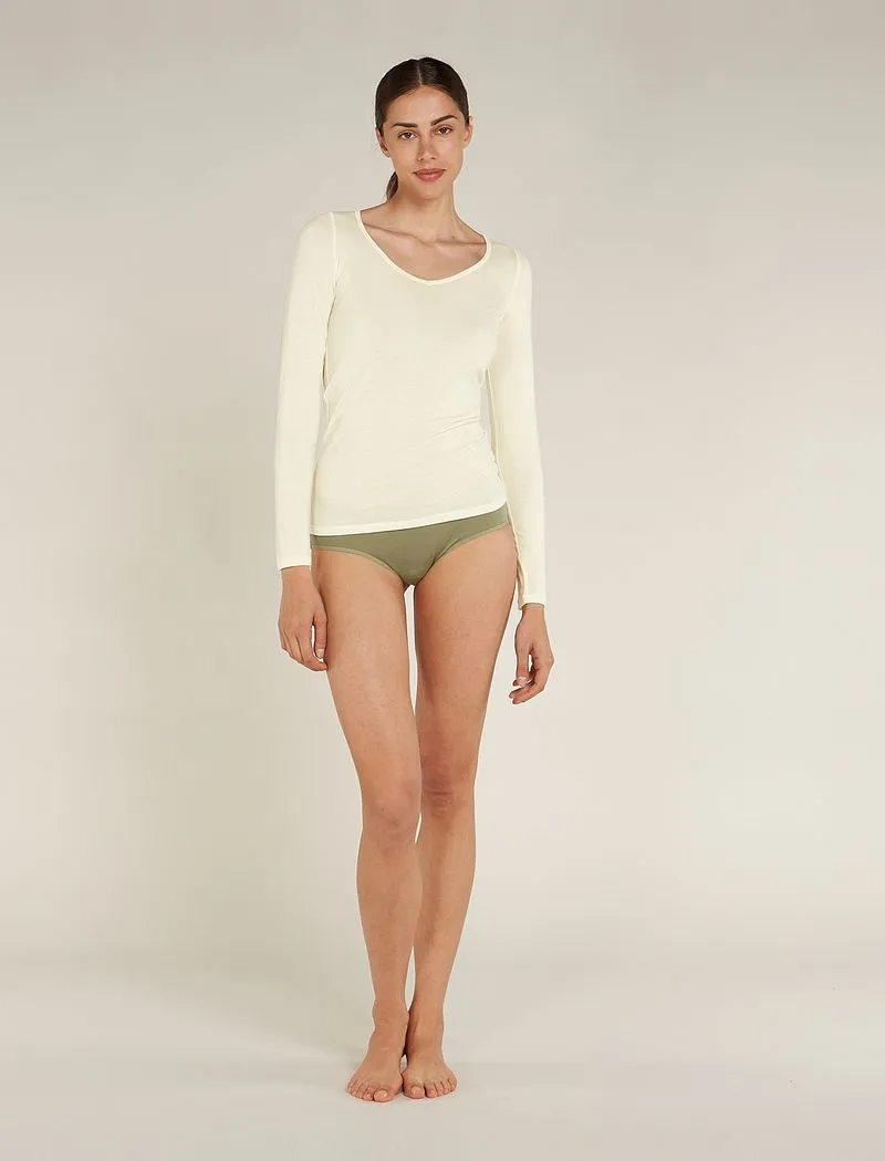 Icebreaker Merino 150 Siren Long Sleeve Sweetheart Top - Woman - Undyed - Size XL sold by Icebreaker product image thumbnail 3
